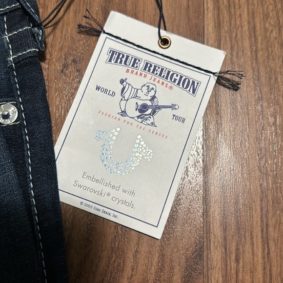 True Religion Dream Eater legging straight leg Jean with Swarovski crystals - Picture 2 of 5